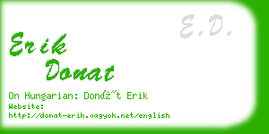 erik donat business card